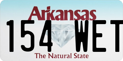 AR license plate 154WET