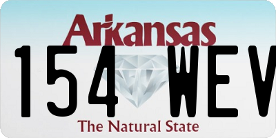 AR license plate 154WEV