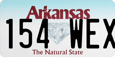 AR license plate 154WEX