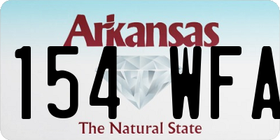 AR license plate 154WFA