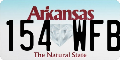 AR license plate 154WFB