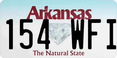 AR license plate 154WFI