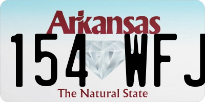 AR license plate 154WFJ