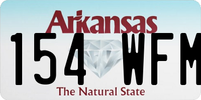 AR license plate 154WFM