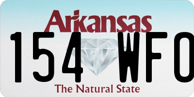 AR license plate 154WFO