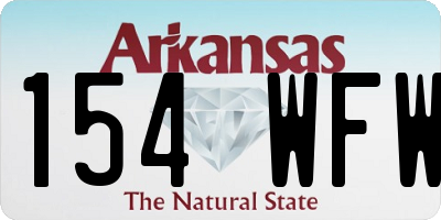 AR license plate 154WFW