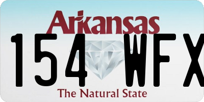 AR license plate 154WFX