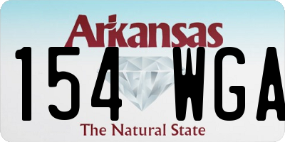 AR license plate 154WGA