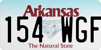 AR license plate 154WGF