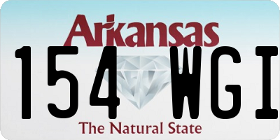 AR license plate 154WGI