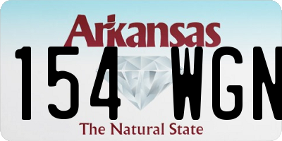 AR license plate 154WGN