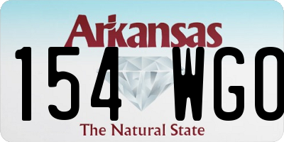 AR license plate 154WGO