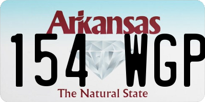 AR license plate 154WGP