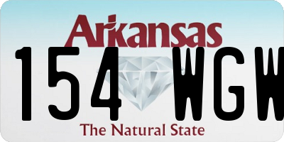 AR license plate 154WGW