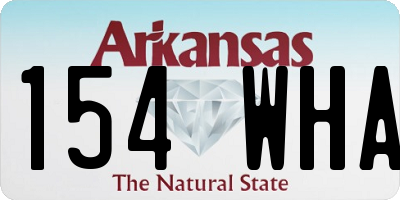 AR license plate 154WHA