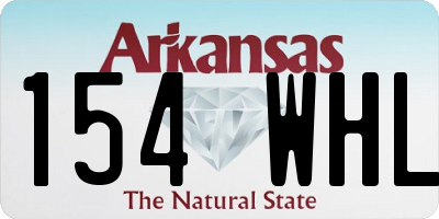 AR license plate 154WHL