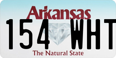 AR license plate 154WHT