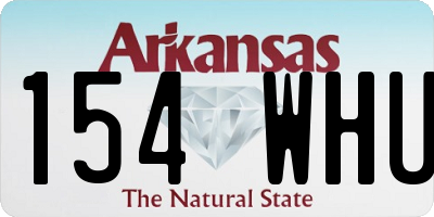 AR license plate 154WHU