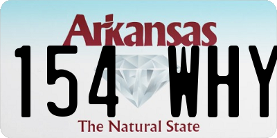 AR license plate 154WHY