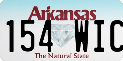 AR license plate 154WIC