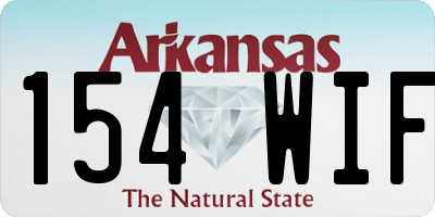 AR license plate 154WIF
