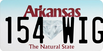 AR license plate 154WIG