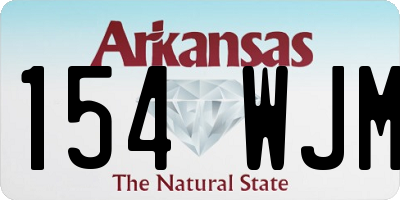AR license plate 154WJM