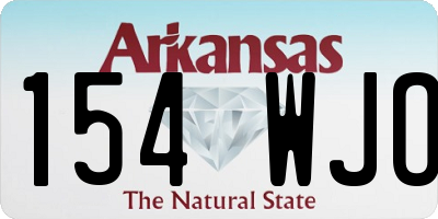 AR license plate 154WJO