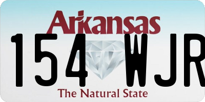 AR license plate 154WJR