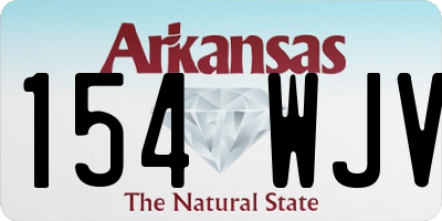 AR license plate 154WJV