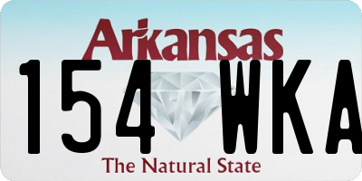 AR license plate 154WKA