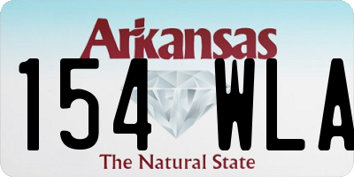 AR license plate 154WLA