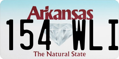 AR license plate 154WLI