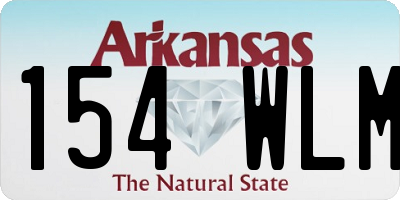 AR license plate 154WLM