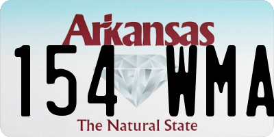 AR license plate 154WMA