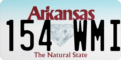 AR license plate 154WMI