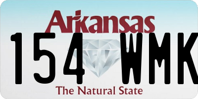 AR license plate 154WMK