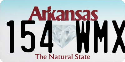 AR license plate 154WMX