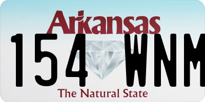 AR license plate 154WNM