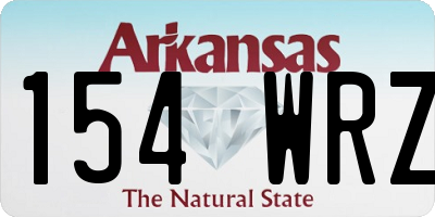 AR license plate 154WRZ