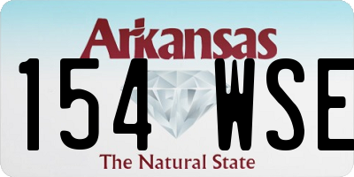 AR license plate 154WSE