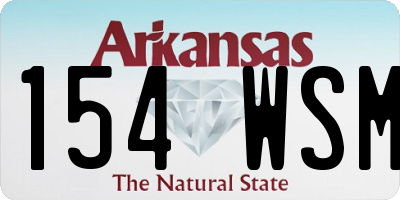 AR license plate 154WSM