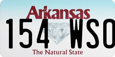 AR license plate 154WSO