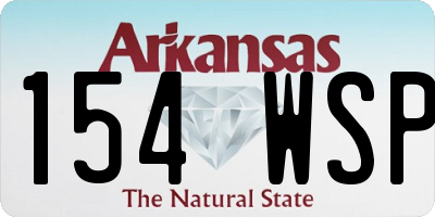 AR license plate 154WSP