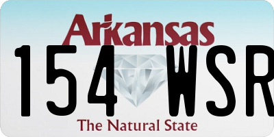 AR license plate 154WSR