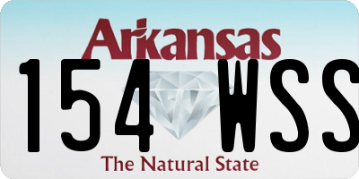 AR license plate 154WSS