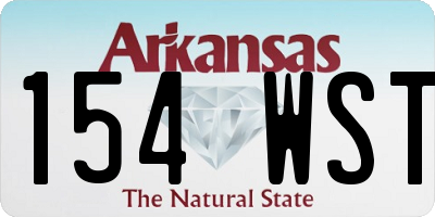 AR license plate 154WST
