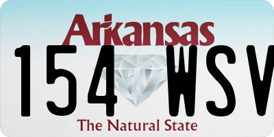 AR license plate 154WSV