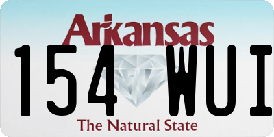 AR license plate 154WUI