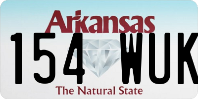 AR license plate 154WUK